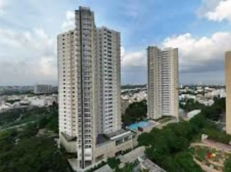 High-rise view of Prestige Fairfield Dollars Colony – premium 4BHK luxury apartments with unmatched skyline views and top-tier facilities.Fairfield Prestige Bangalore 4BHK luxury flat with spacious balcony, refined interiors, clubhouse, gym, and children’s play area in RMV 2nd Stage