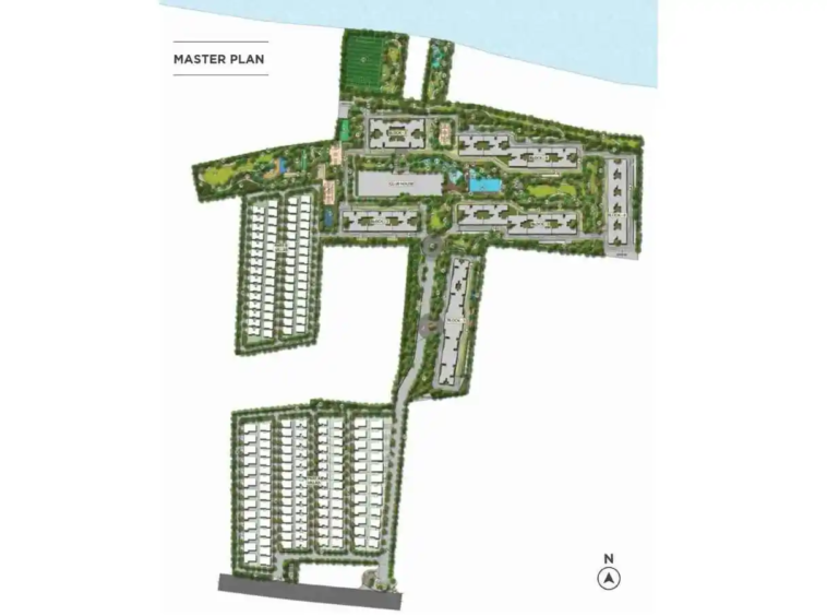 master plan of 4bhk adarsh welkin park villa near hosa road, off sarjapur road, bangalore south.