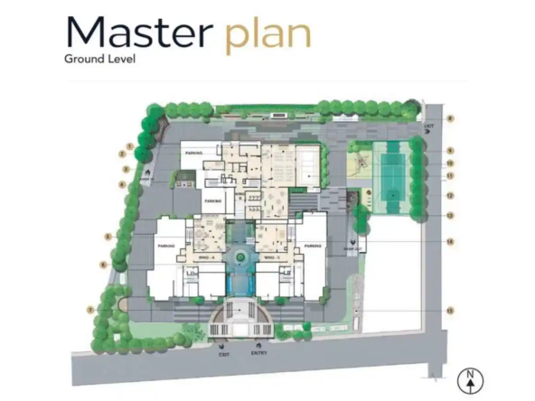 Master plan of Luxury 4BHK Apartments for Sale in BTM Layout – Cornerstone Akhinta Residences with Panoramic Views, Designer Interiors & Smart Home Features.